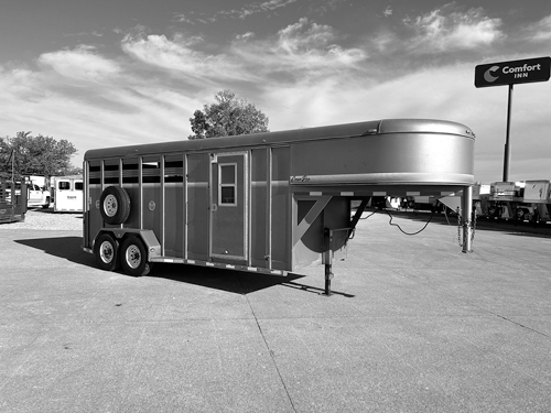 2011 CORN 6’8”X18’X7’ TALL STOCK TRAILER for sale in Crawfordsville, IN