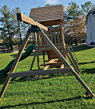 CEDAR WOOD SWING SET for sale in Fairland, IN